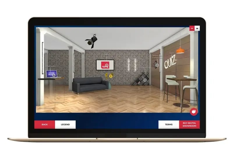 Virtuellen digitalen Showroom - coffee corner