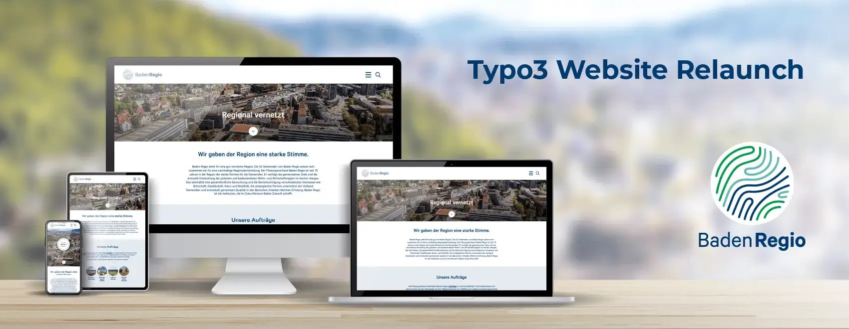 Typo Website Relaunch für BadenRegio